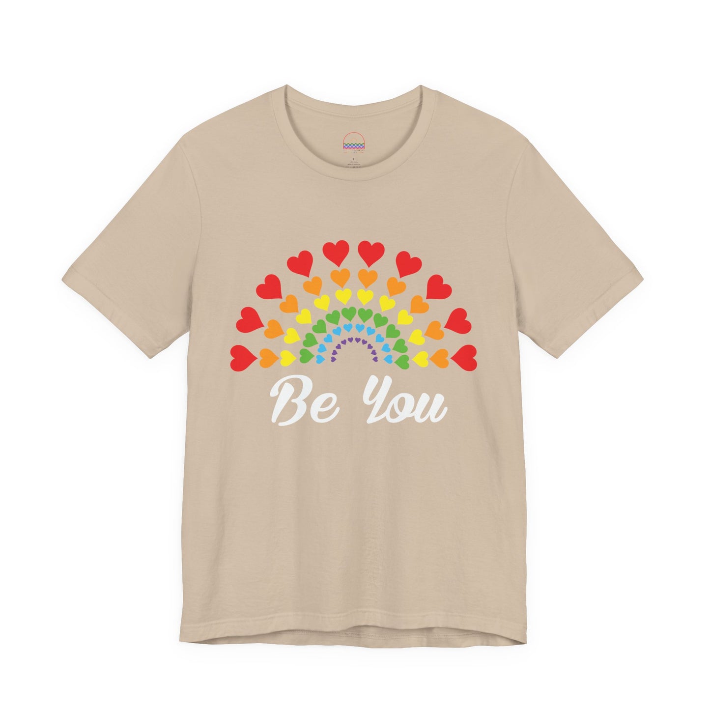 Be You Rainbow Heart Unisex Short Sleeve Tee