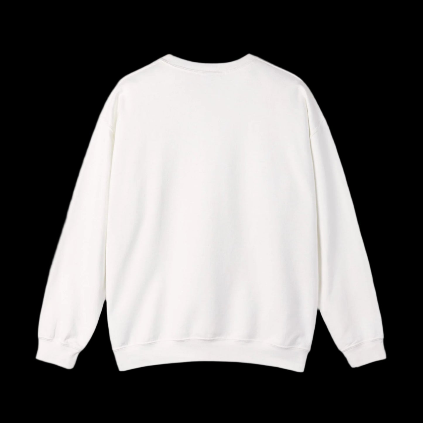 White sweatshirt on a black background