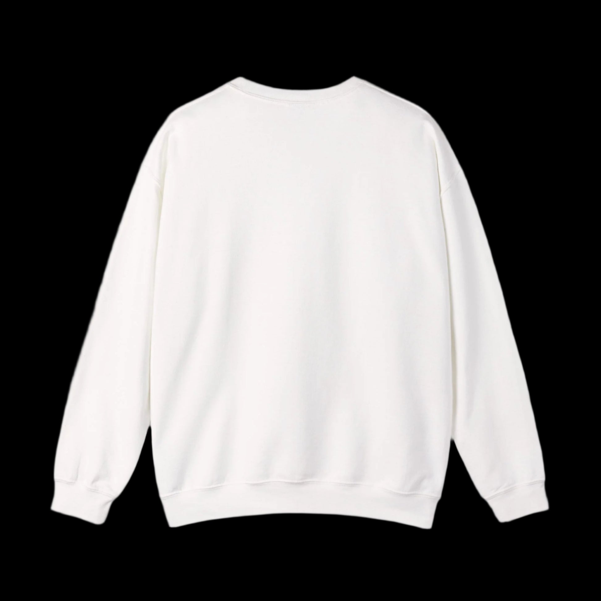 White sweatshirt on a black background