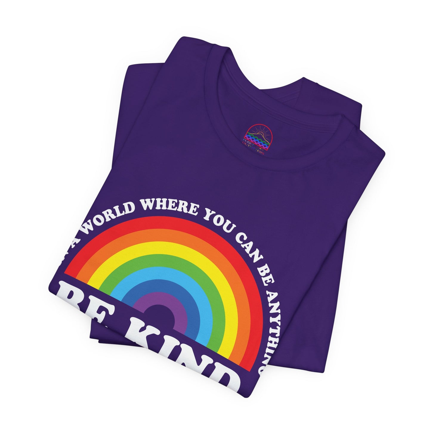 Rainbow Be Kind Tee - Unisex Jersey Short Sleeve Shirt, Positive Vibes, Casual Wear, Gifts for Friends, Motivational Apparel