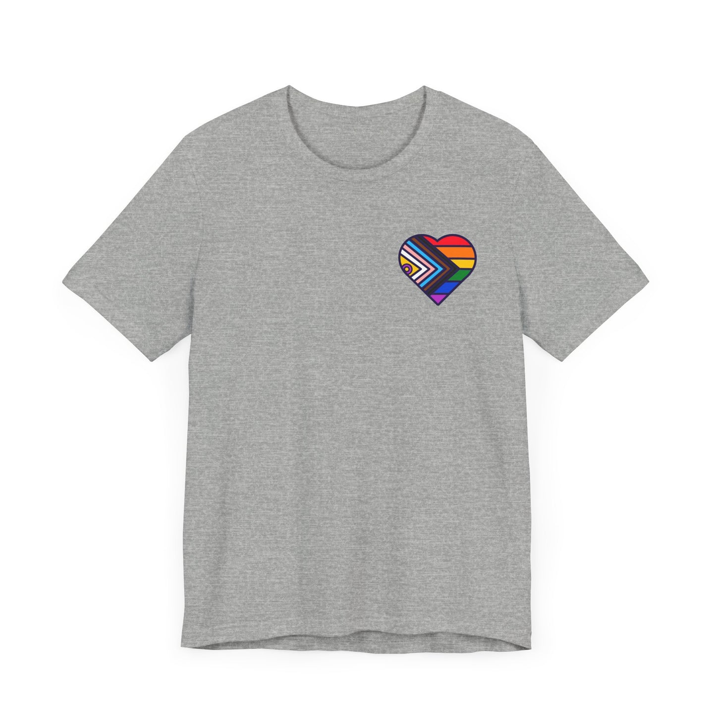 Rainbow Heart Unisex Jersey Tee - Celebrate Love and Pride