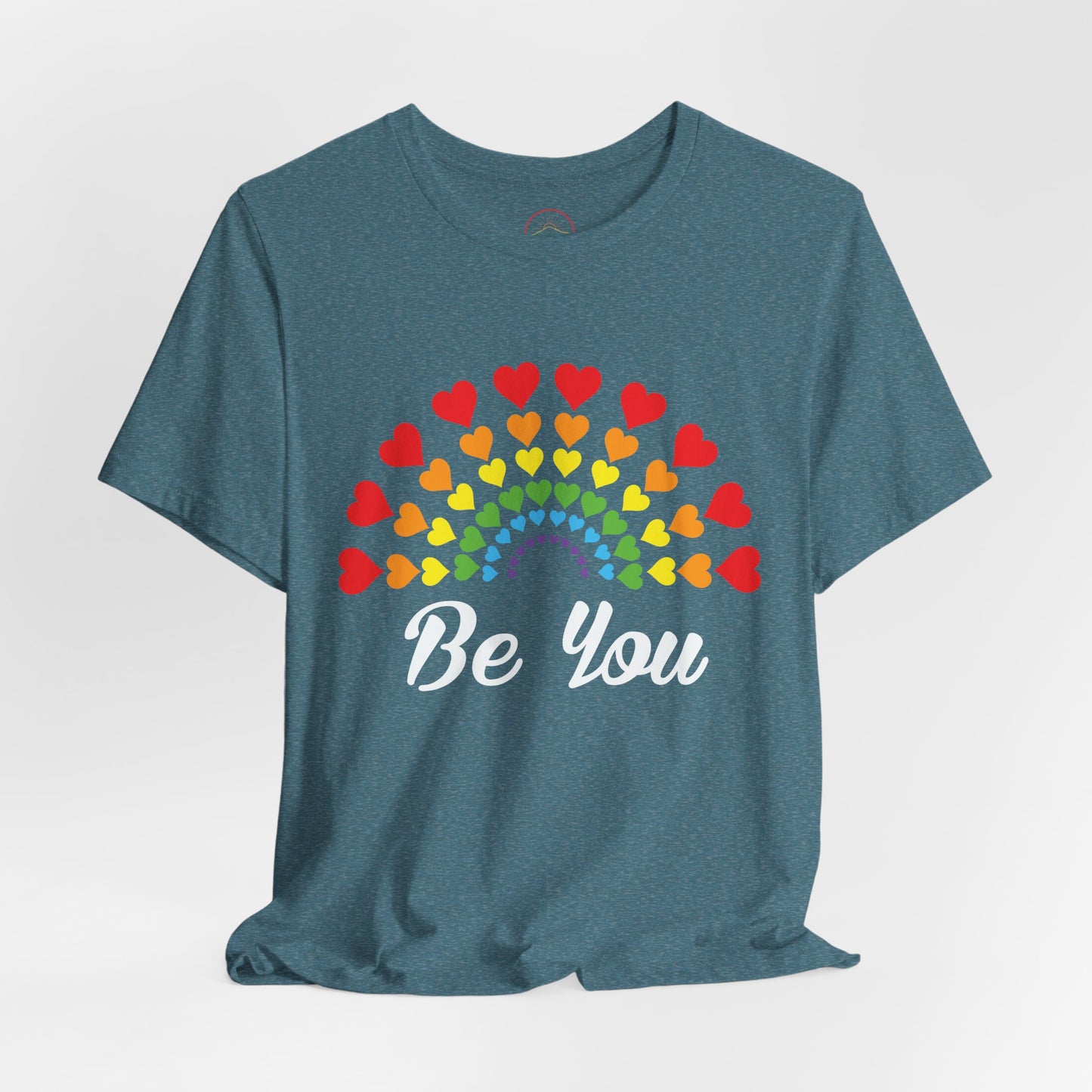 Be You Rainbow Heart Unisex Short Sleeve Tee