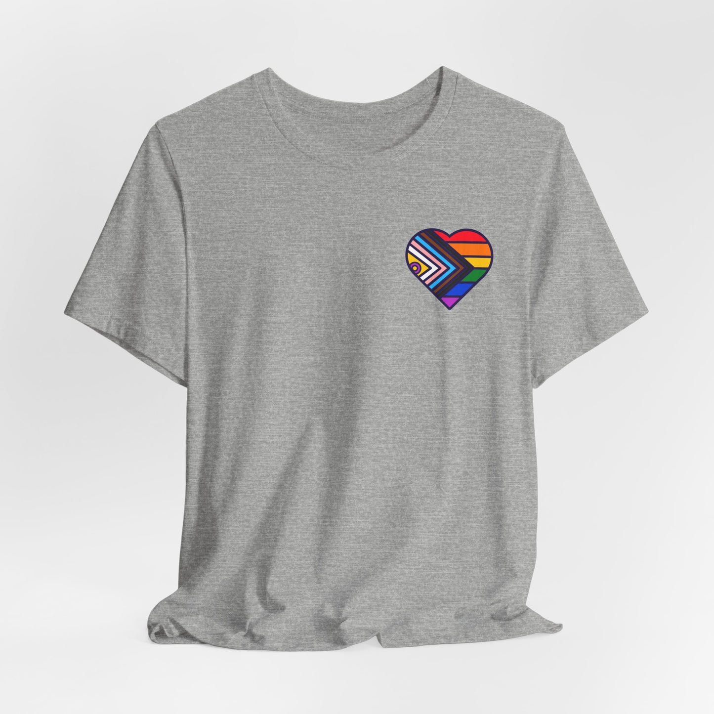 Rainbow Heart Unisex Jersey Tee - Celebrate Love and Pride