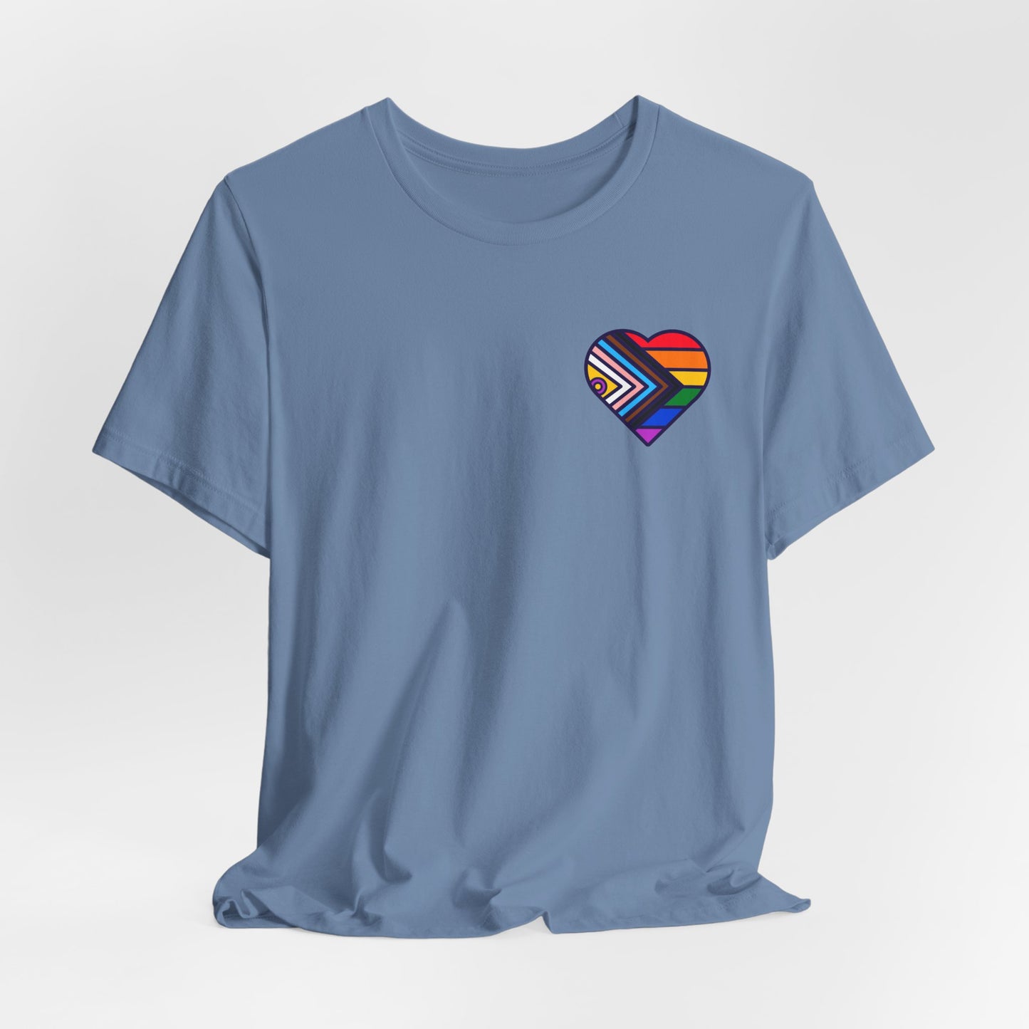 Rainbow Heart Unisex Jersey Tee - Celebrate Love and Pride