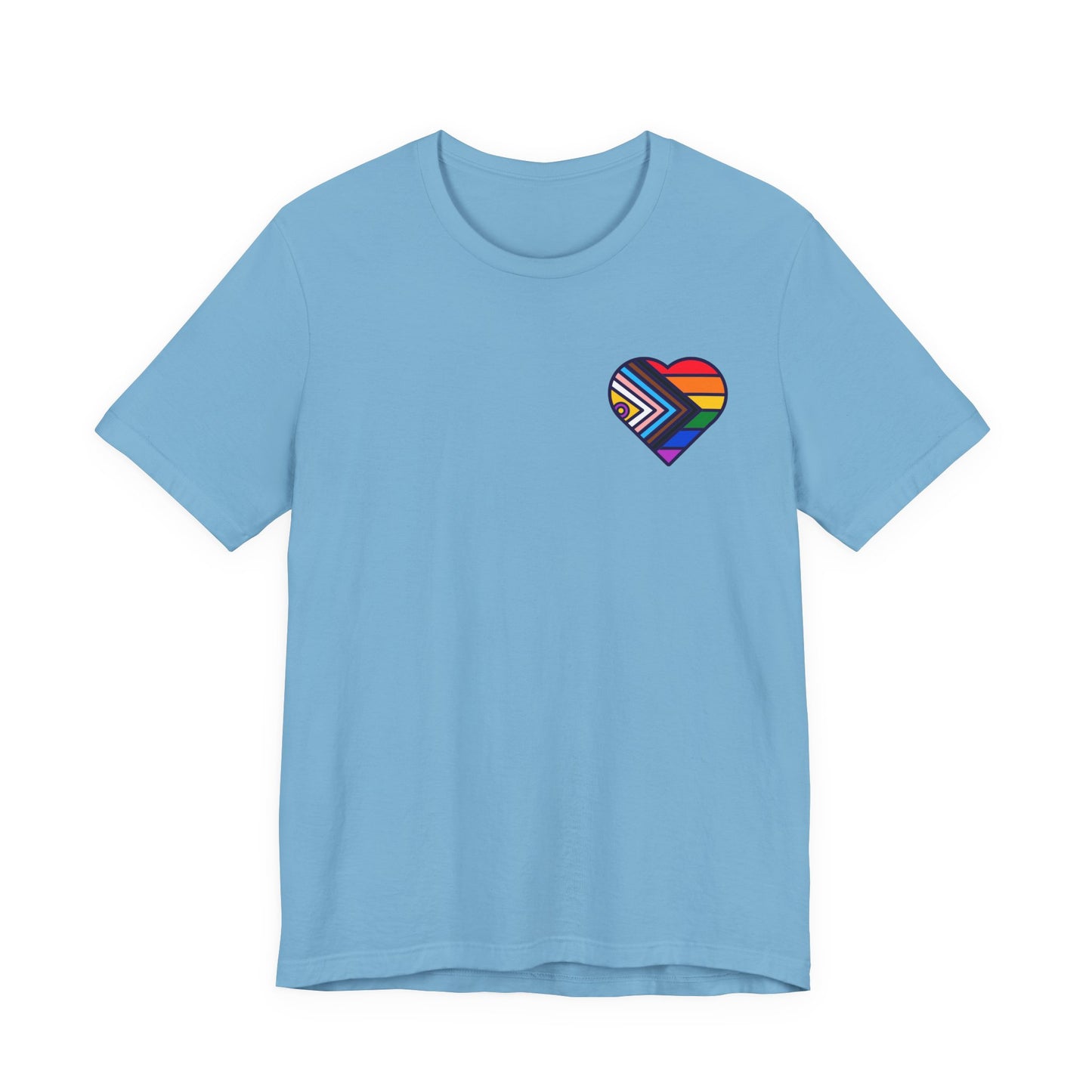 Rainbow Heart Unisex Jersey Tee - Celebrate Love and Pride