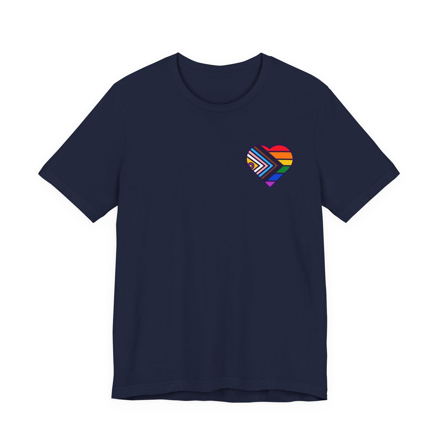 Rainbow Heart Unisex Jersey Tee - Celebrate Love and Pride