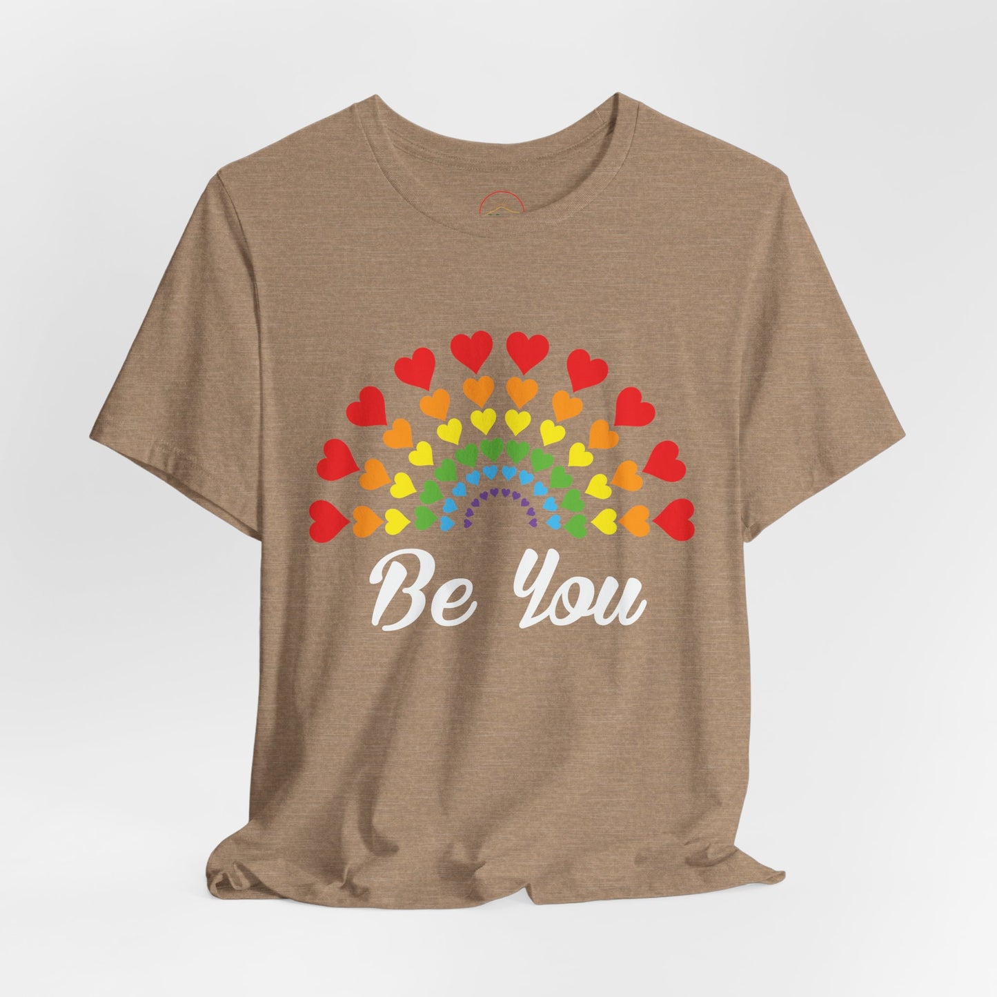 Be You Rainbow Heart Unisex Short Sleeve Tee