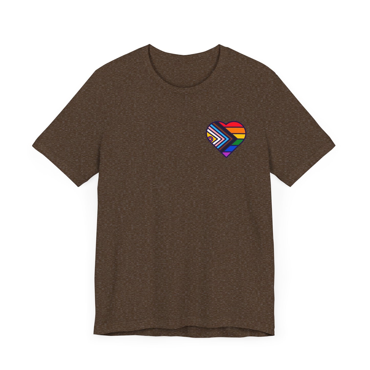 Rainbow Heart Unisex Jersey Tee - Celebrate Love and Pride