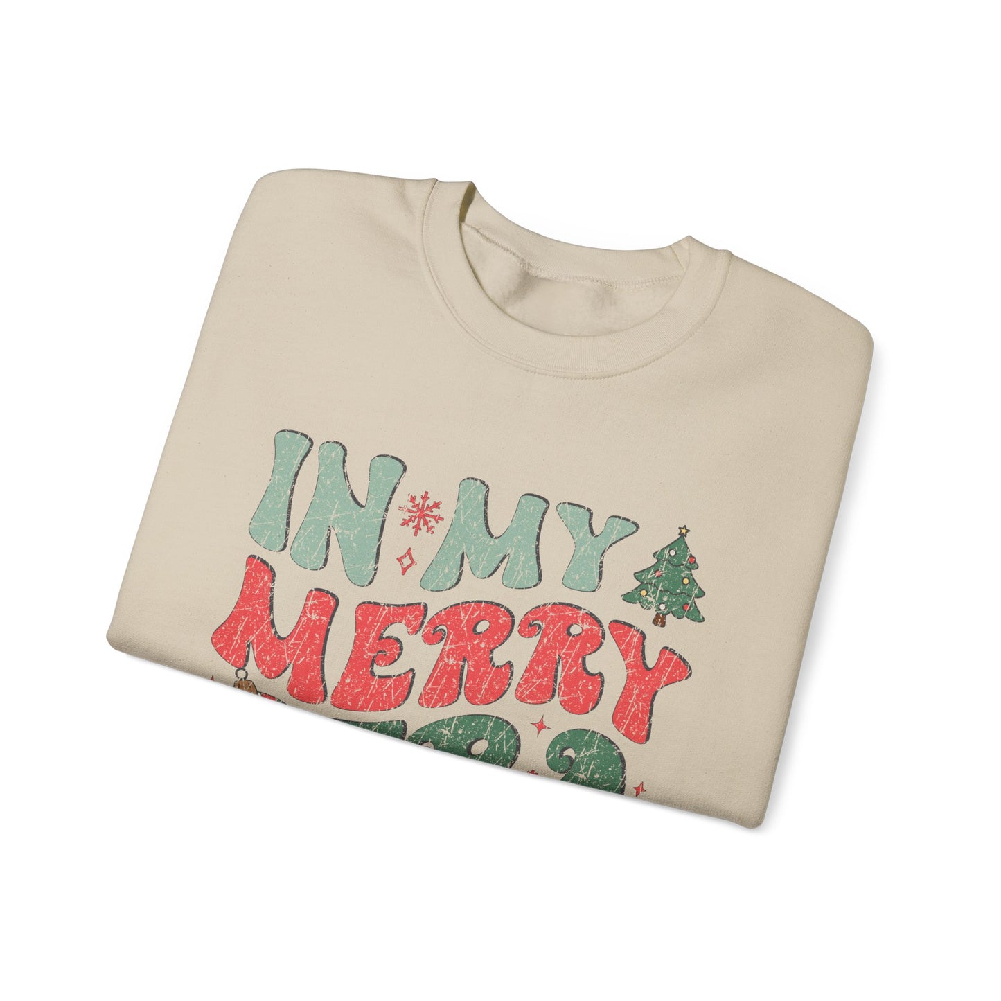 Christmas Sweatshirt — "In My Merry Era" Retro Holiday Crewneck