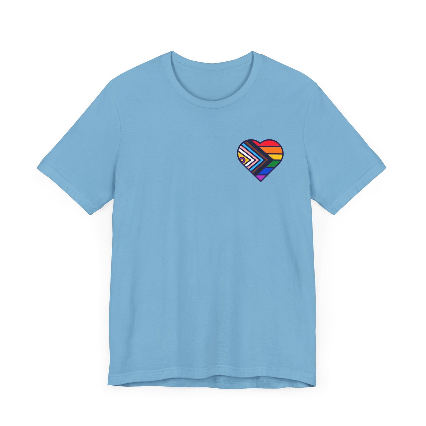 Rainbow Heart Unisex Jersey Tee - Celebrate Love and Pride