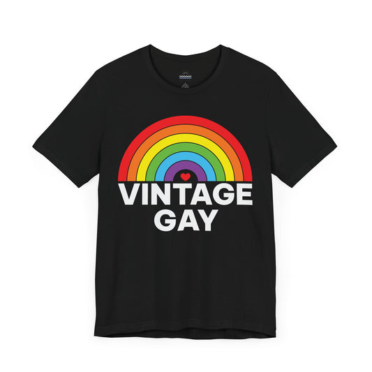 Vintage Gay Rainbow Unisex Tee - Celebrate Love & Pride