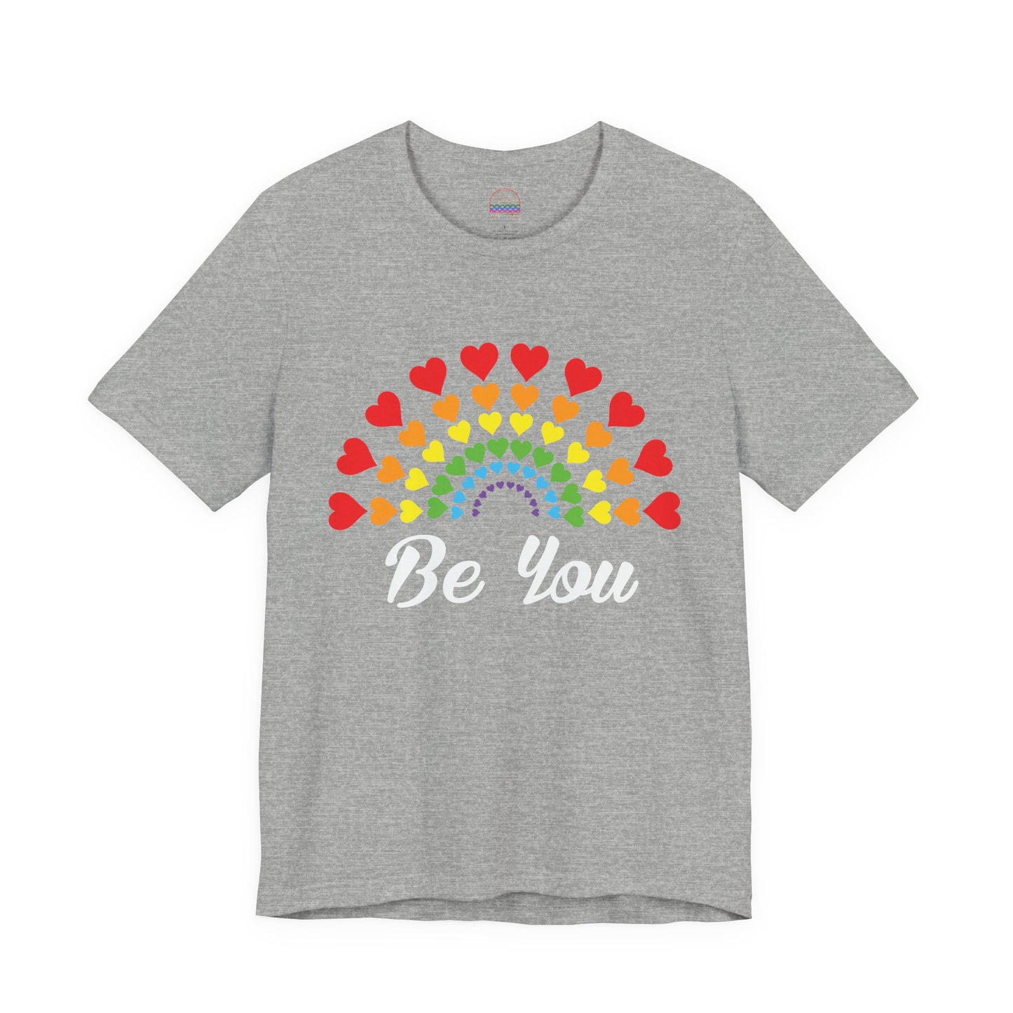 Be You Rainbow Heart Unisex Short Sleeve Tee