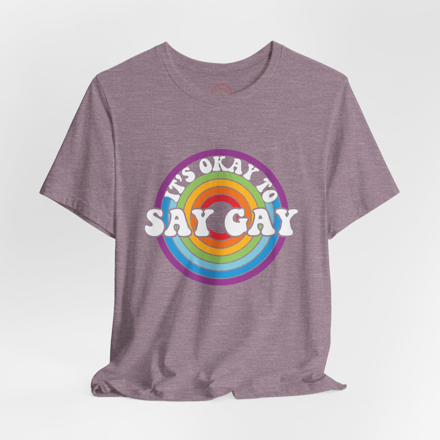 Unisex Rainbow Pride Tee - It's Okay to Say Gay, LGBTQ+ Support Shirt, Pride Month Apparel, Gift for Allies, Casual Wear