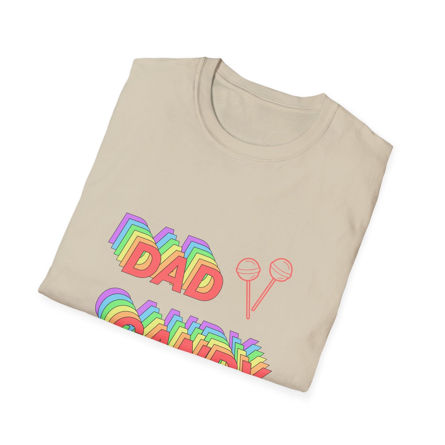 Retro Dad Candy Unisex Softstyle T-Shirt - Fun & Colorful Gift for Father's Day