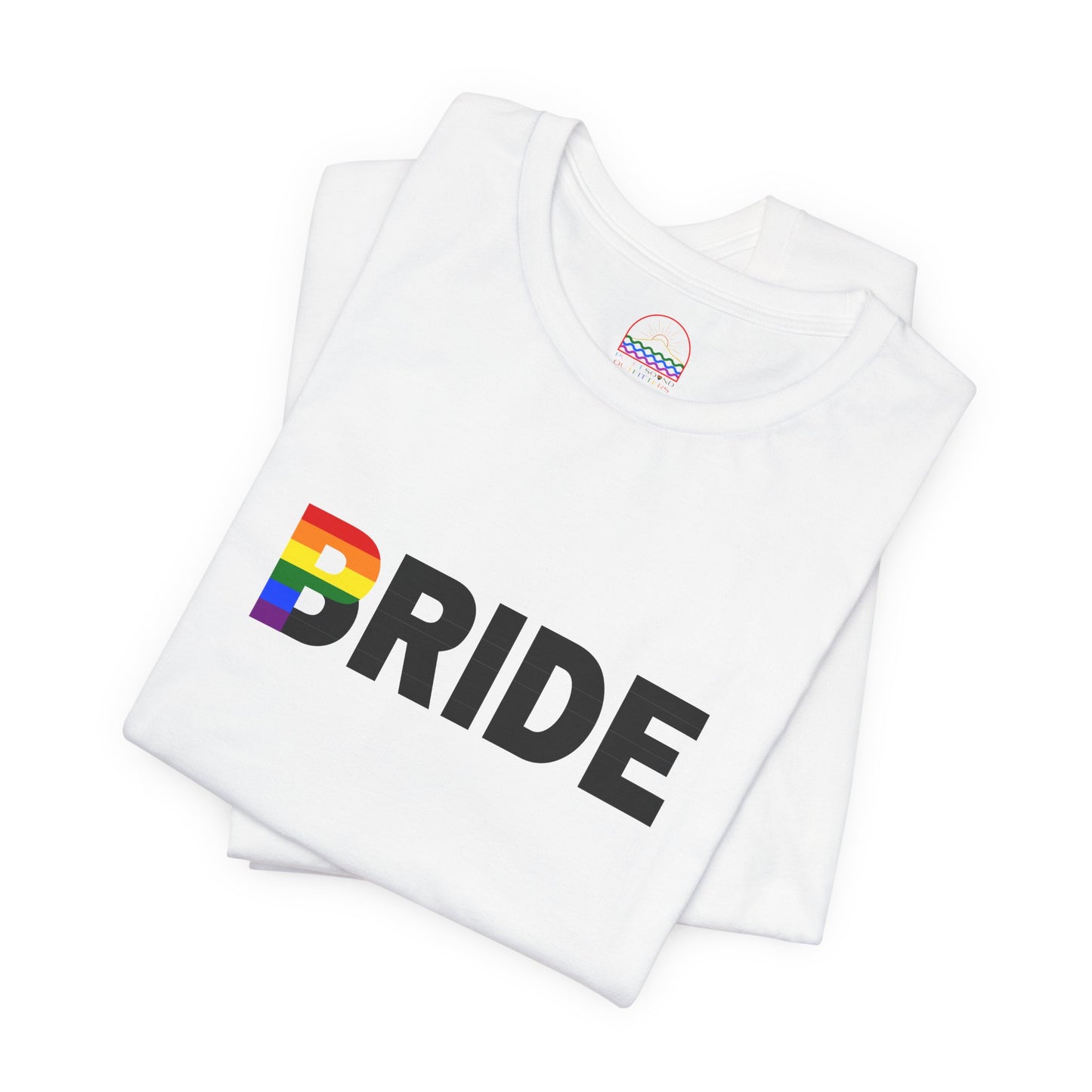 Women’s Proud Bride T-shirt | LGBTQ+ Pride Wedding Tee – Puget Sound Outfitters