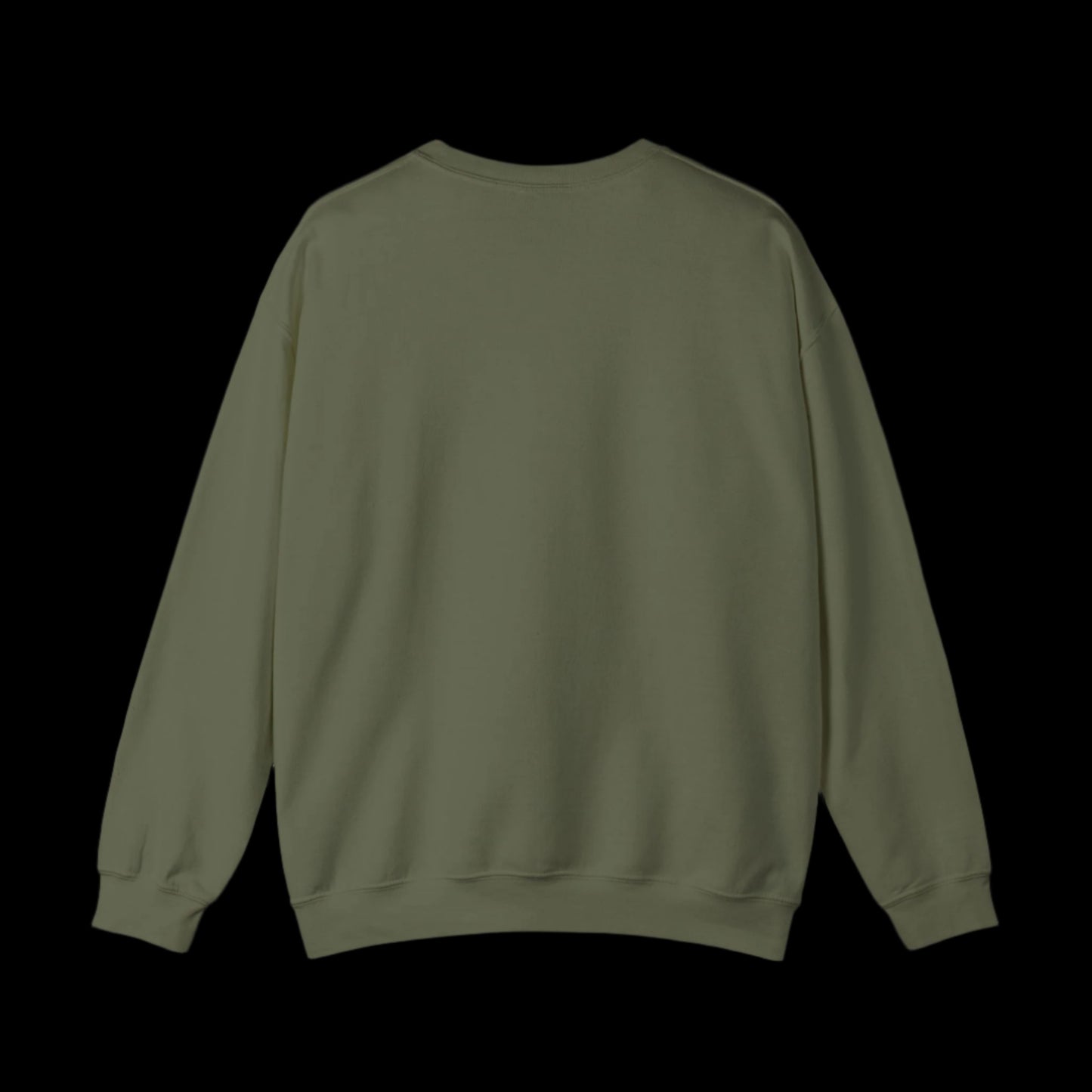 Green sweatshirt on a Black background
