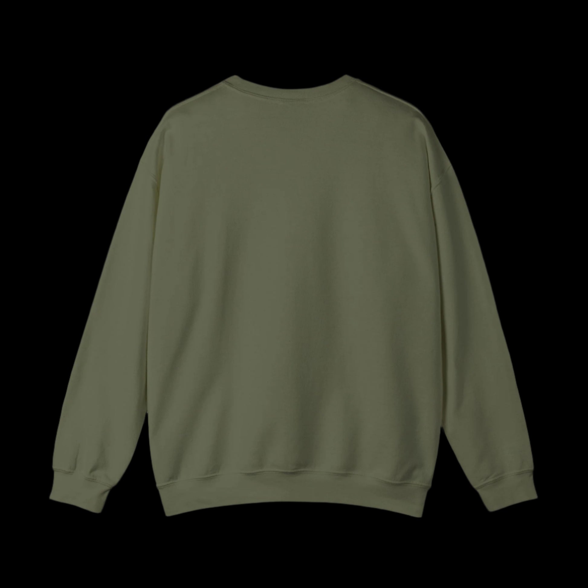 Green sweatshirt on a Black background