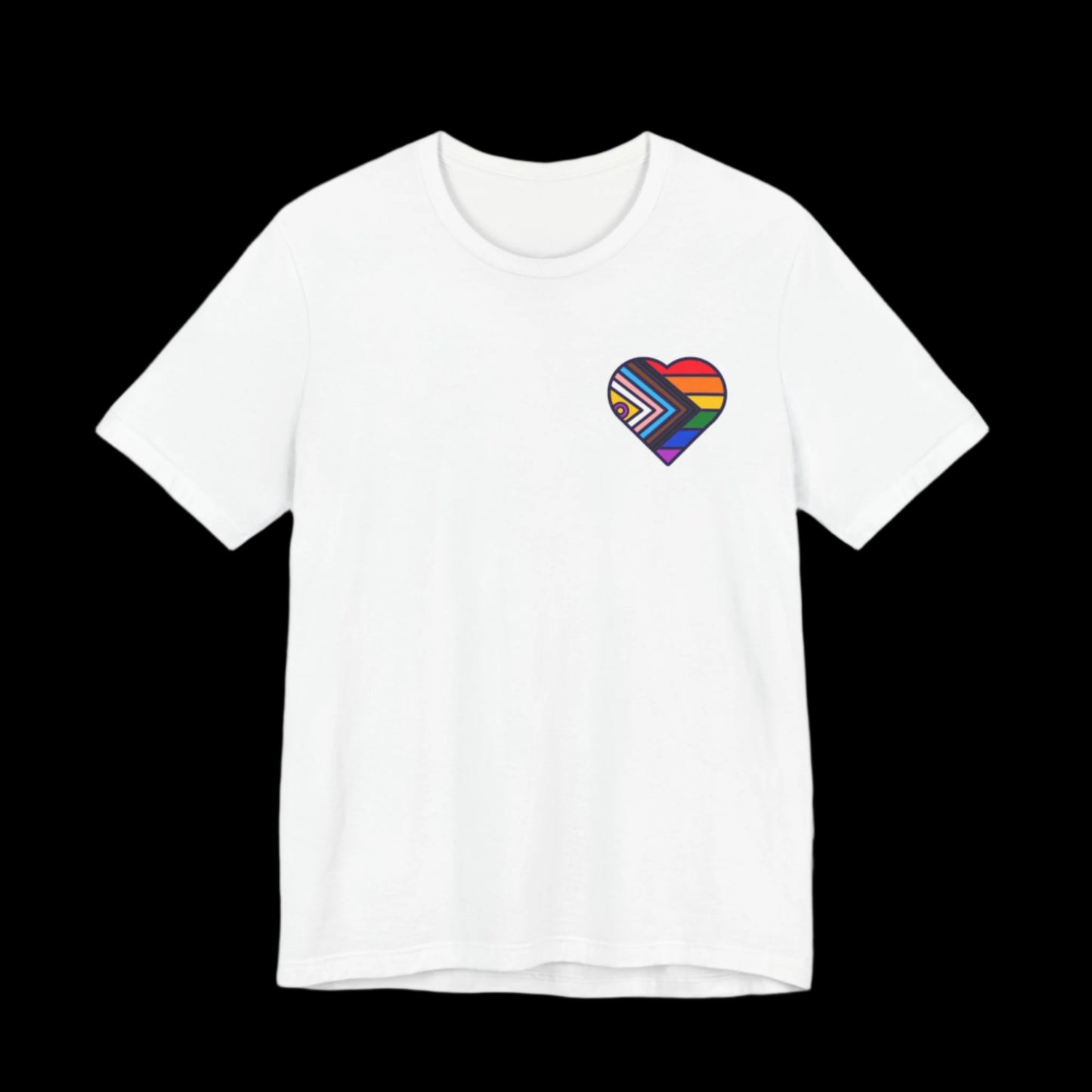 Rainbow Heart Unisex Jersey Tee - Celebrate Love and Pride