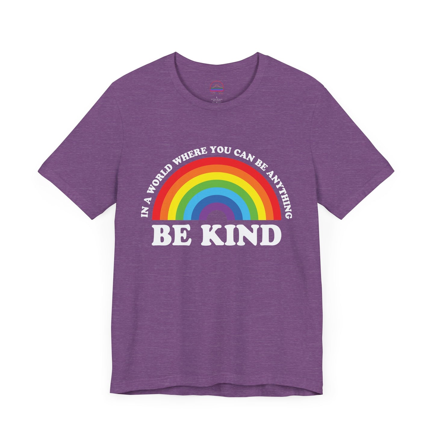 Rainbow Be Kind Tee - Unisex Jersey Short Sleeve Shirt, Positive Vibes, Casual Wear, Gifts for Friends, Motivational Apparel