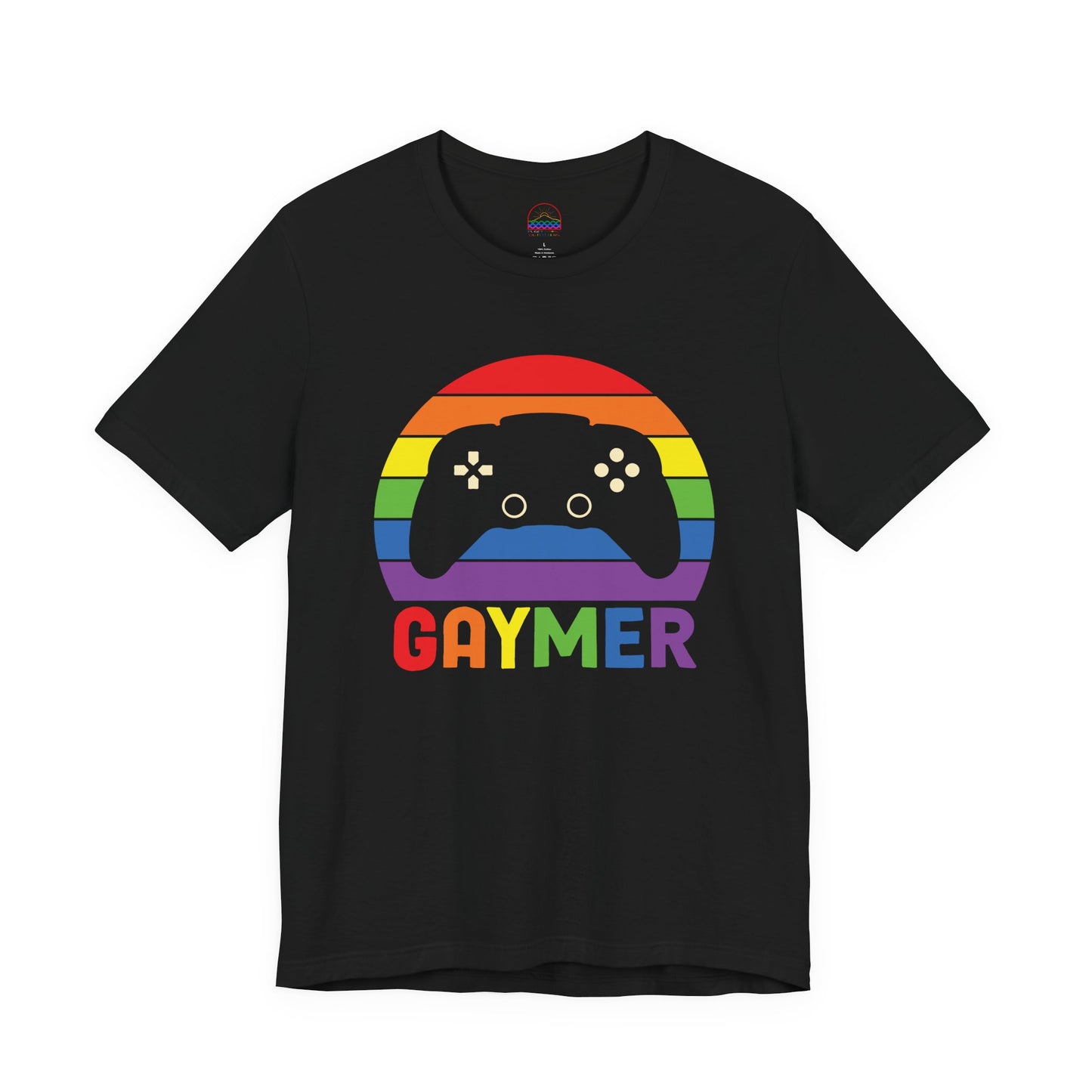 Pride Gamer Unisex Tee - Rainbow Controller Graphic T-Shirt
