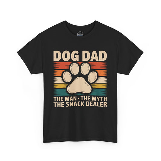 Dog Dad Unisex Heavy Cotton Tee - The Man The Myth The Snack Dealer