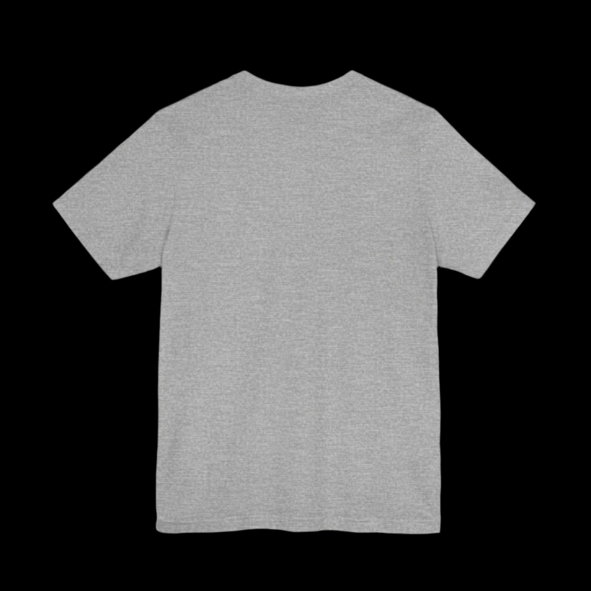 Grey Women’s Proud Bride T-shirt with rainbow 'P' design – front view