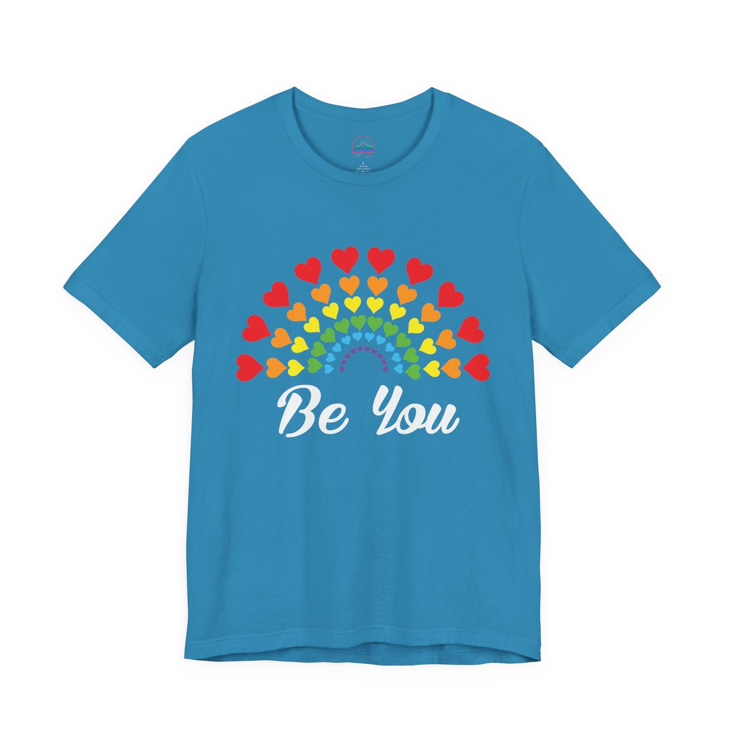 Be You Rainbow Heart Unisex Short Sleeve Tee