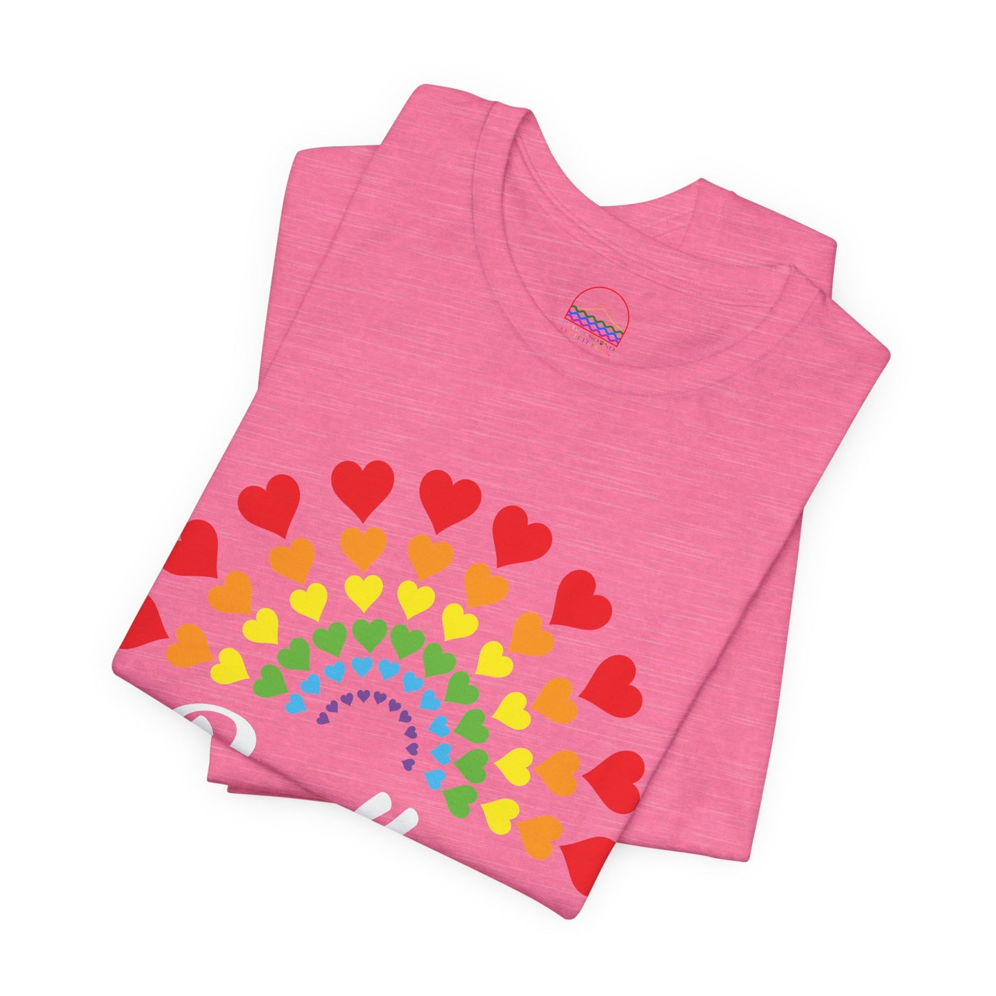 Be You Rainbow Heart Unisex Short Sleeve Tee