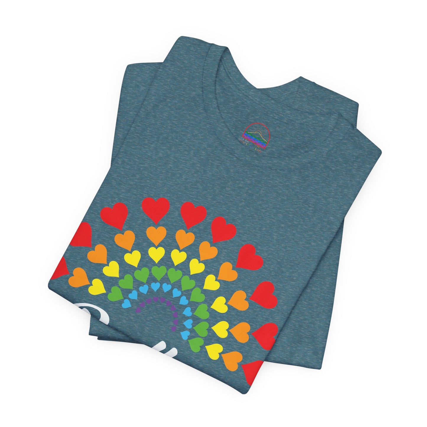Be You Rainbow Heart Unisex Short Sleeve Tee