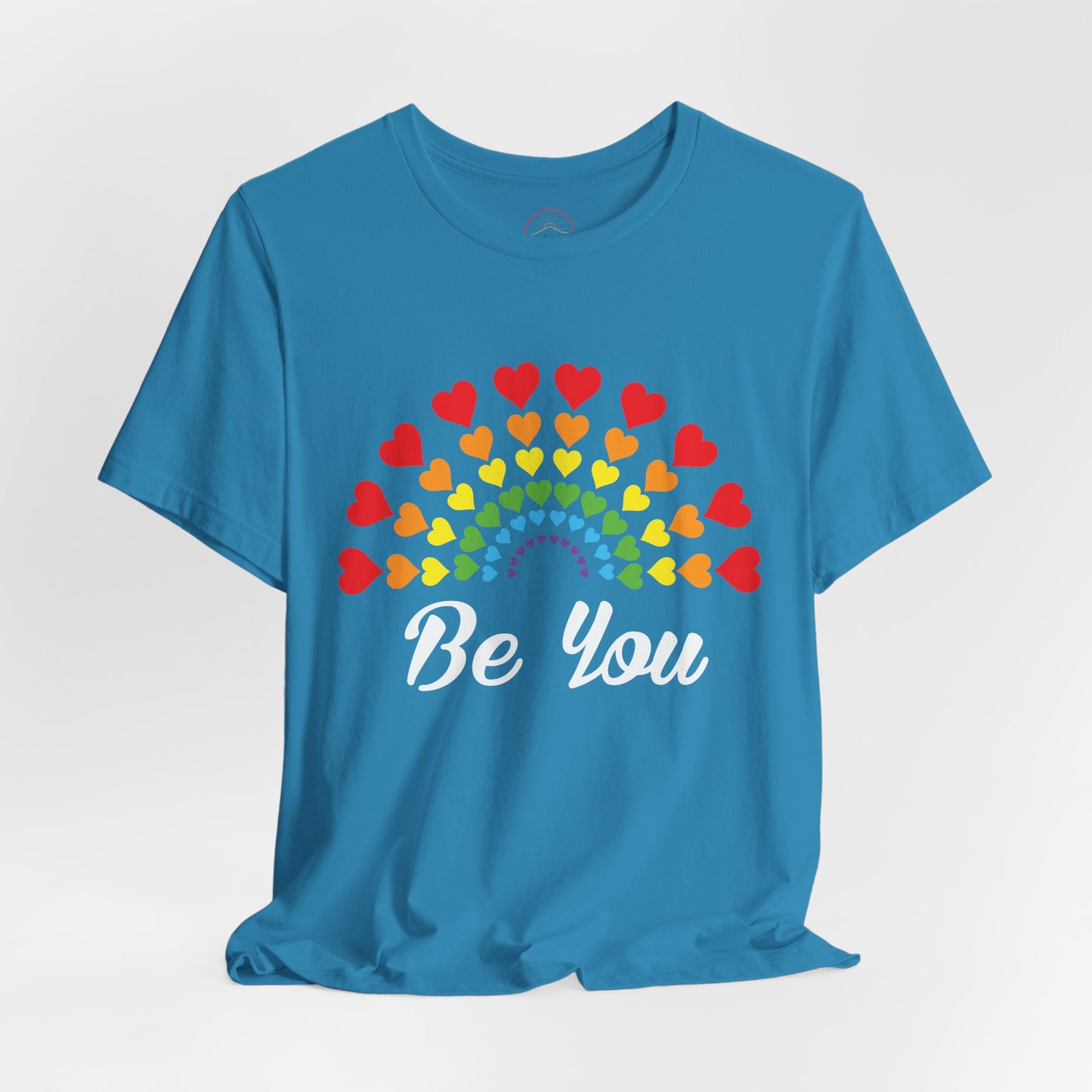 Be You Rainbow Heart Unisex Short Sleeve Tee