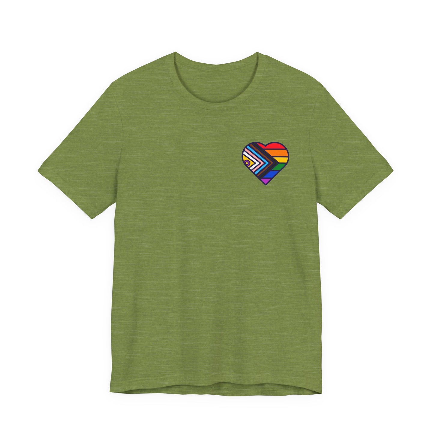 Rainbow Heart Unisex Jersey Tee - Celebrate Love and Pride