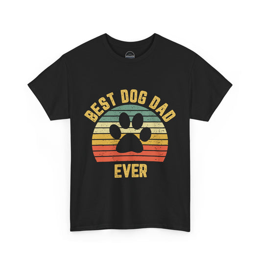 Best Dog Dad Ever Tee - Unisex Heavy Cotton T-Shirt for Dog Lovers
