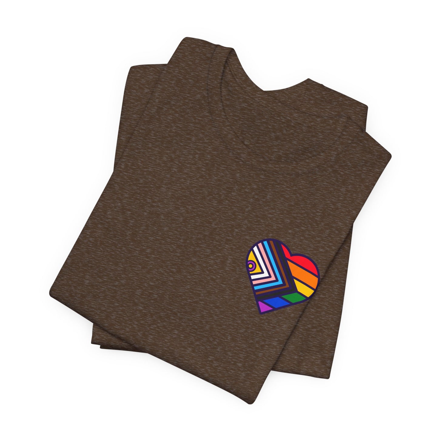 Rainbow Heart Unisex Jersey Tee - Celebrate Love and Pride