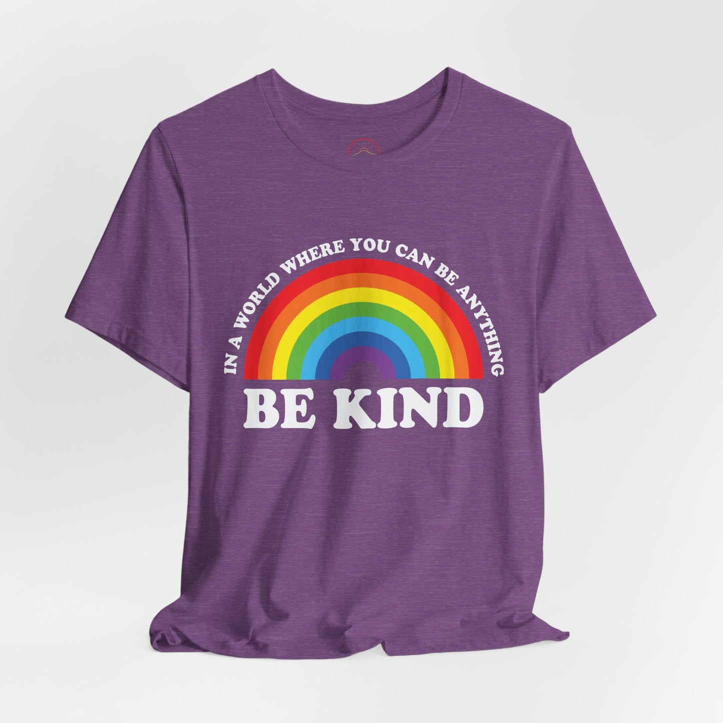 Rainbow Be Kind Tee - Unisex Jersey Short Sleeve Shirt, Positive Vibes, Casual Wear, Gifts for Friends, Motivational Apparel