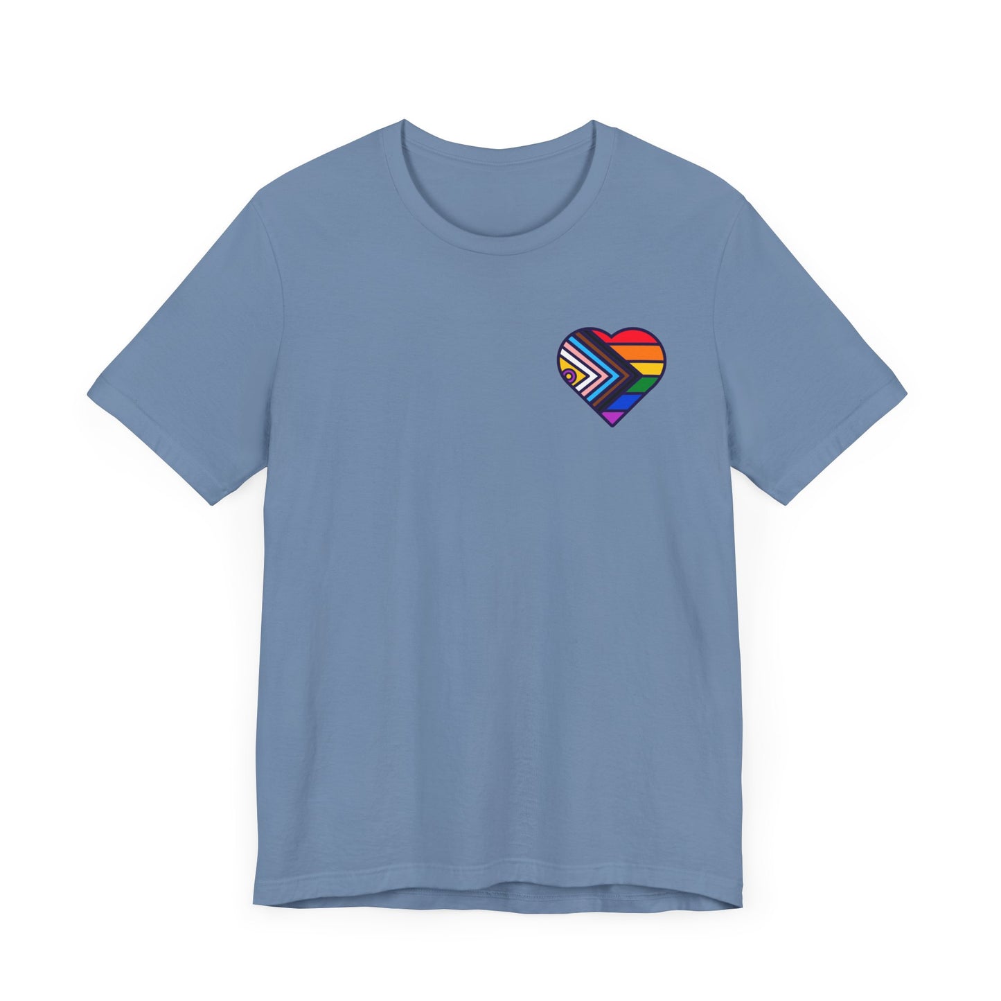 Rainbow Heart Unisex Jersey Tee - Celebrate Love and Pride