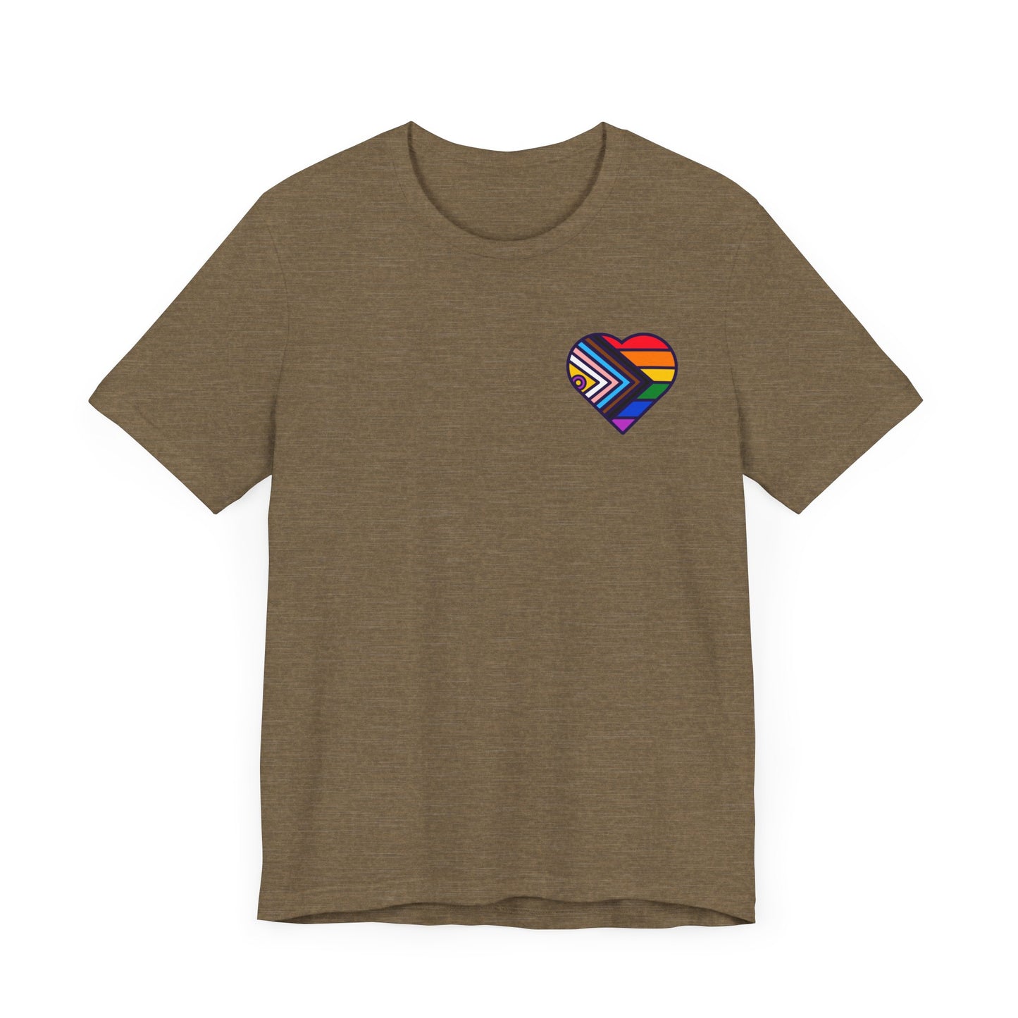 Rainbow Heart Unisex Jersey Tee - Celebrate Love and Pride