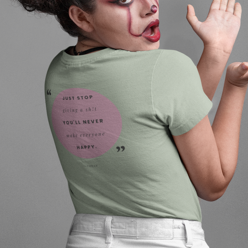 Just Stop Giving a Sh!t – Sage Green Unisex Graphic Tee | Puget Sound Outfitters