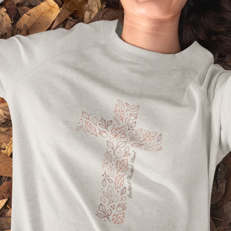 Faithful Fall Crewneck | Grateful Thankful Blessed | PSO
